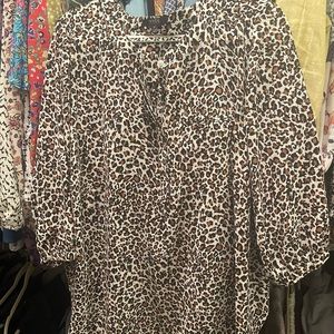 NYDJ plus size leopard print shirt size 1X. Worn once